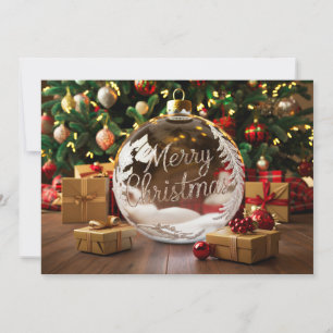 Cartes Pour Fêtes Annuelles Boule en cristal de Noël 3