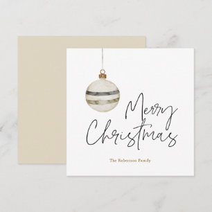 Cartes Pour Fêtes Annuelles Boule minimaliste d'ornement de Noël