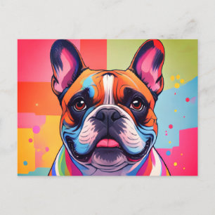 Cartes Pour Fêtes Annuelles Bouledogue français Pop Art