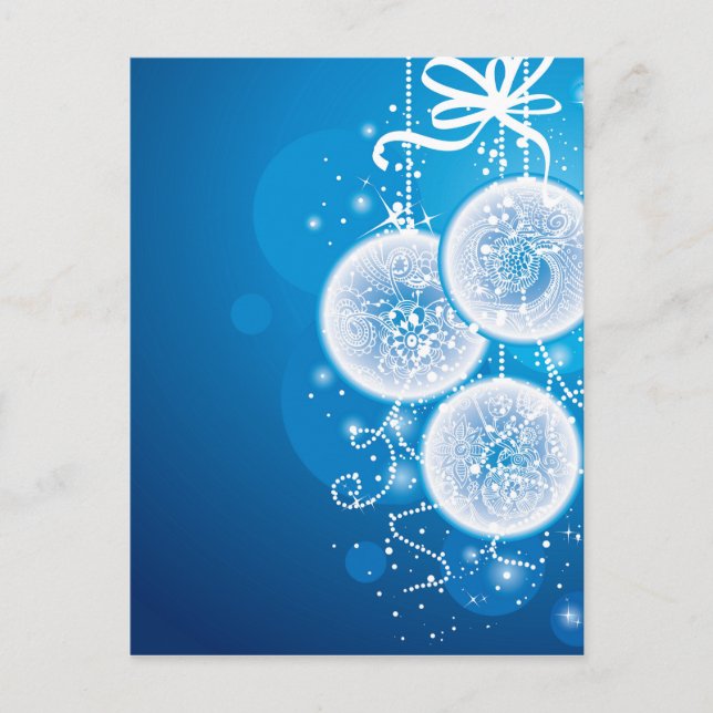 Cartes Pour Fêtes Annuelles Boules de Noël (Devant)