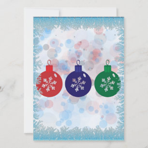 Cartes Pour Fêtes Annuelles Boules de Noël