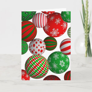 Cartes Pour Fêtes Annuelles Boules de Noël