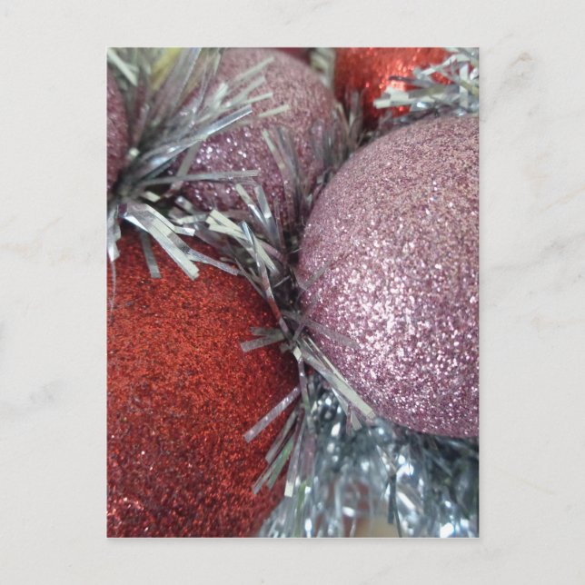 Cartes Pour Fêtes Annuelles Boules de Noël (Devant)