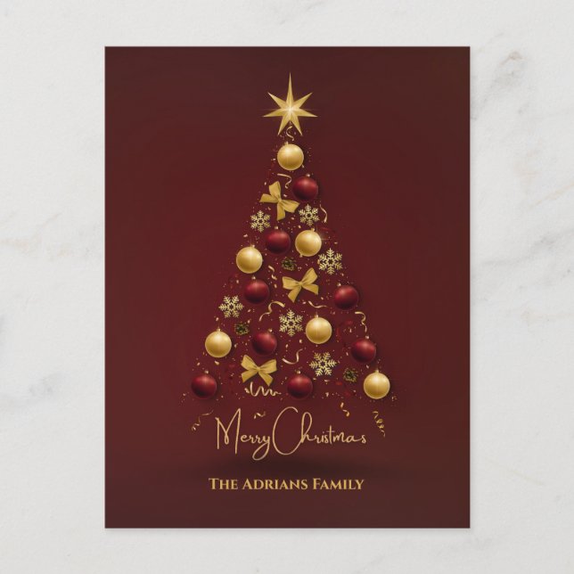 Cartes Pour Fêtes Annuelles Boules de Noël éclatantes (Devant)