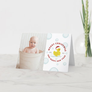 Cartes Pour Fêtes Annuelles Boules de Noël en caoutchouc Canard Père Noël