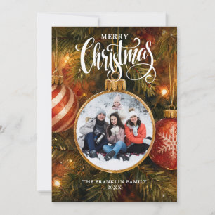 Cartes Pour Fêtes Annuelles Boules de sapin de Noël festif Photo