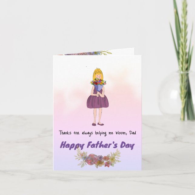 Cartes Pour Fêtes Annuelles Bouquet de fêtes des pères : Amour florissant (Devant)