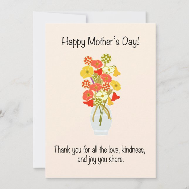 Cartes Pour Fêtes Annuelles Bouquet de fleurs pour la fête des mères (Devant)