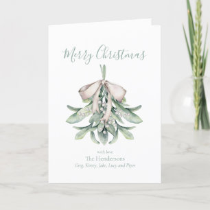 Cartes Pour Fêtes Annuelles Bouquet de Gui de Noël