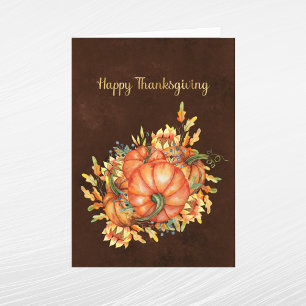 Cartes Pour Fêtes Annuelles Bouquet de tournesol Orange de Thanksgiving Citrou