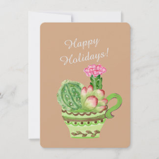 Cartes Pour Fêtes Annuelles Bouquet Succulents de chaux