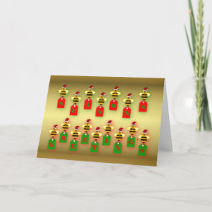 Cartes Pour Fêtes Annuelles Bourdonnement de rucher d'abeille de miel de