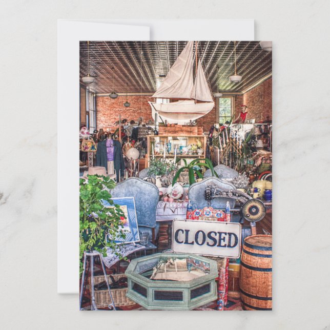 Cartes Pour Fêtes Annuelles Boutique D'Antiquités Dans L'Oakland Historique Or (Devant)