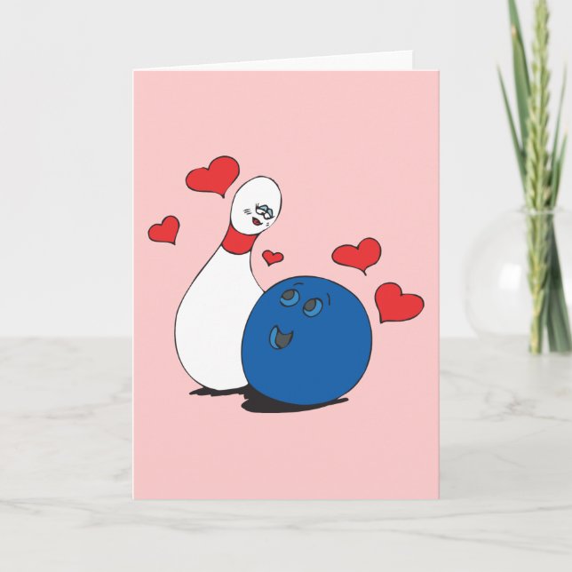 Cartes Pour Fêtes Annuelles Bowling (Devant)
