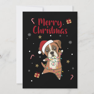 Cartes Pour Fêtes Annuelles Boxer Chien Noël Neige Hiver Animaux Chiens Adulte