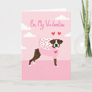 Cartes Pour Fêtes Annuelles Boxer Chien Valentines Love Card