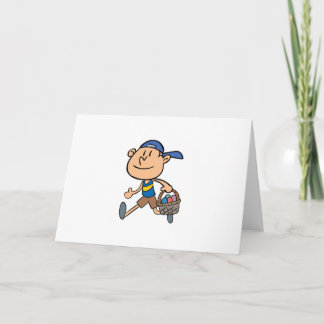 Cartes Pour Fêtes Annuelles Boy With Easter Basket