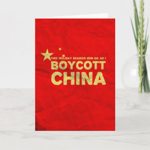 Cartes Pour Fêtes Annuelles Boycottez la Chine...Achetez des jouets en plomb a