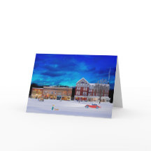 Brandon Vermont pendant une nuit d'hiver