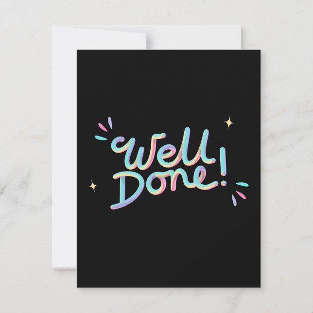 Cartes Pour Fêtes Annuelles Bravo Rainbow Encouragement 3D (Devant)