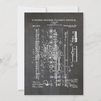 Cartes Pour Fêtes Annuelles Brevet de flute