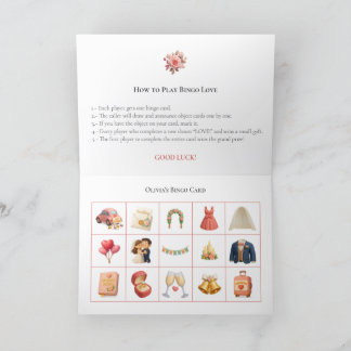 Cartes Pour Fêtes Annuelles Bridal Shower Bingo Game Board16. Fun Party