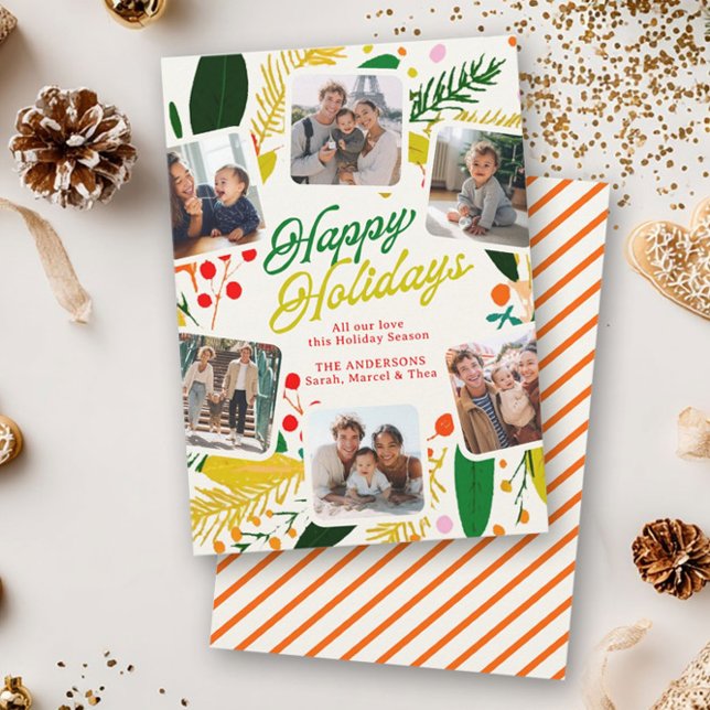 Cartes Pour Fêtes Annuelles Bright & Cheerful Modern Cute Happy (Créateur téléchargé)
