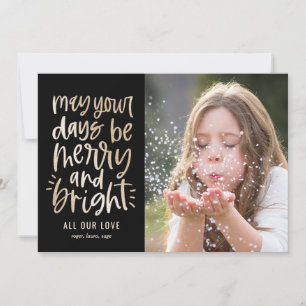 Cartes Pour Fêtes Annuelles Bright Days EDITABLE COLOR Holiday Photo Card