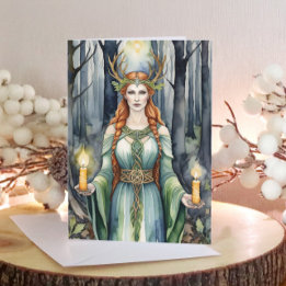 Cartes Pour Fêtes Annuelles Brigid Imbolc Chandlemas Forest Celtic Wiccan