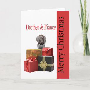 Cartes Pour Fêtes Annuelles Brillant Grizzly Frère & Fiance Joyeux Noël