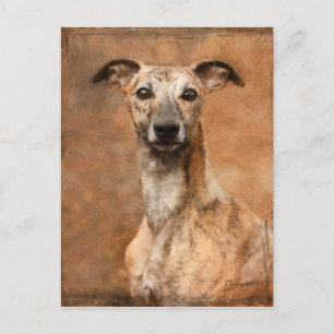Cartes Pour Fêtes Annuelles Brindle Whippet Dog