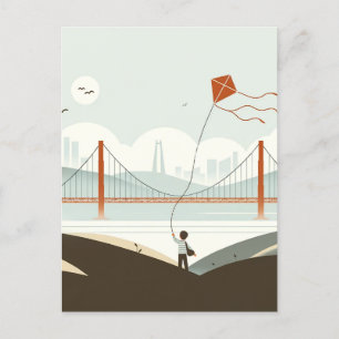 Cartes Pour Fêtes Annuelles Brise de San Francisco - Cerf-volant d'enfant