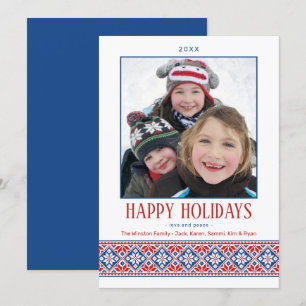 Cartes Pour Fêtes Annuelles Broderie d'art populaire moderne   Motif slave