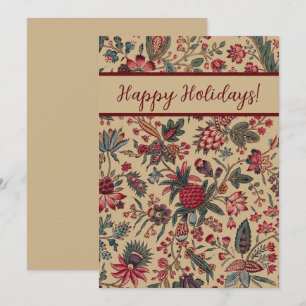 Cartes Pour Fêtes Annuelles Broderie Florale Ancienne de Décoration d'Ameublem