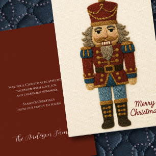 Cartes Pour Fêtes Annuelles Broderie Stitchwork of Nutcracker Christmas
