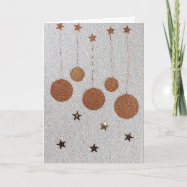 Cartes Pour Fêtes Annuelles Bronze ornemental (Devant)