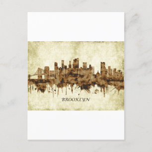 Cartes Pour Fêtes Annuelles Brooklyn New York Cityscape