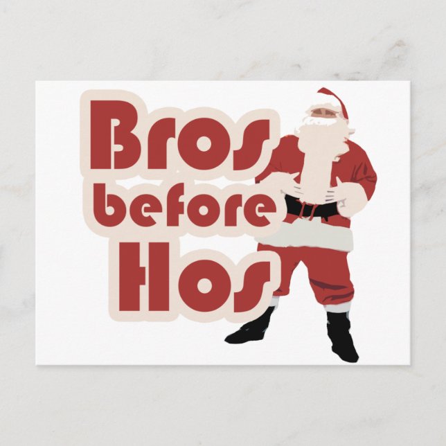 Cartes Pour Fêtes Annuelles Bros avant Hos Père Noël (Devant)