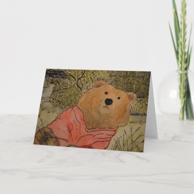 Cartes Pour Fêtes Annuelles Brown Bear (Devant)