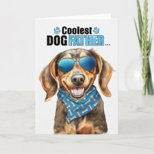 Cartes Pour Fêtes Annuelles Brown Dachshund Chien Coolest Papa Fête des pères
