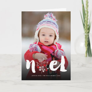 Cartes Pour Fêtes Annuelles Brushed Noel Christmas Rustic Holiday Photo Card