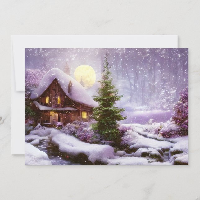 Cartes Pour Fêtes Annuelles Budget de chalet d'hiver  (Devant)