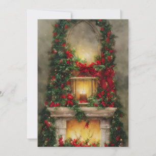 Cartes Pour Fêtes Annuelles Budget de la cheminée de Noël