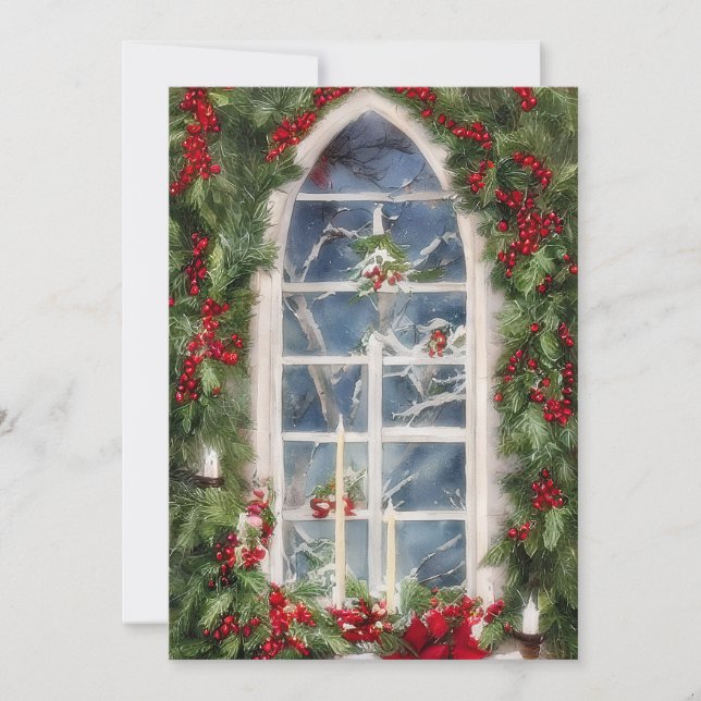 Cartes Pour Fêtes Annuelles Budget de la fenêtre de Noël (Devant)