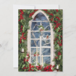 Cartes Pour Fêtes Annuelles Budget de la fenêtre de Noël