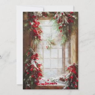 Cartes Pour Fêtes Annuelles Budget de la vitrine de la bière et des baies Noël