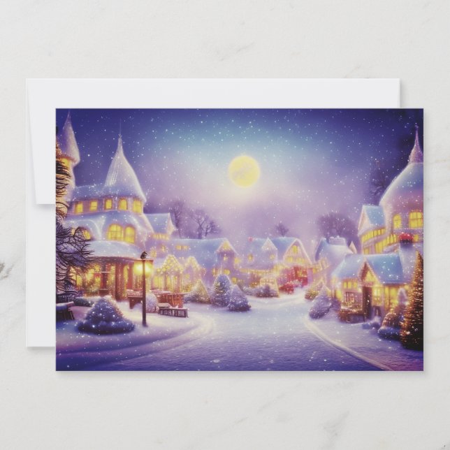 Cartes Pour Fêtes Annuelles Budget de Noël neigeux Noël (Devant)