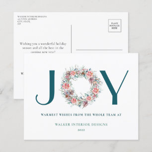 Cartes Pour Fêtes Annuelles Budget Moderne Entreprise Affaires Noël JOIE