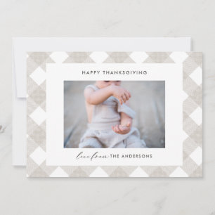 Cartes Pour Fêtes Annuelles Buffalo tartan moderne naturel 1 photo action de g