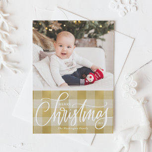 Cartes Pour Fêtes Annuelles Buffle d'or rustique Joyeux Noël photo